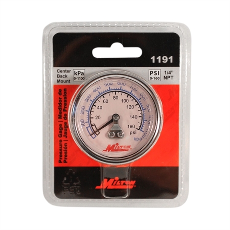 Milton Industries 1/4" NPT Pressure Gage 1191